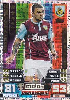 Kieran Trippier Burnley 2014/15 Topps Match Attax Man of the Match #365